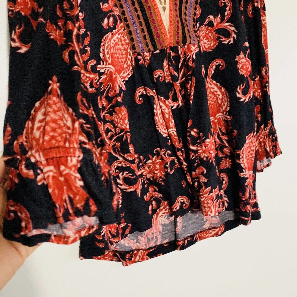 Blank London Anthropologie Floral V-Neck Top Embroidered - Picture 5 of 8